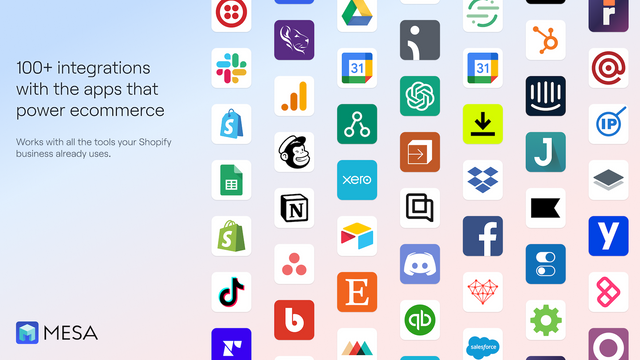 100+ integraties met de apps die e-commerce aandrijven