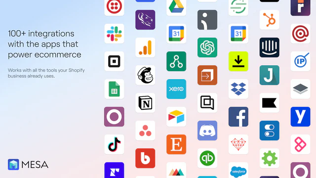 100+ integrations with the apps that power ecommerce