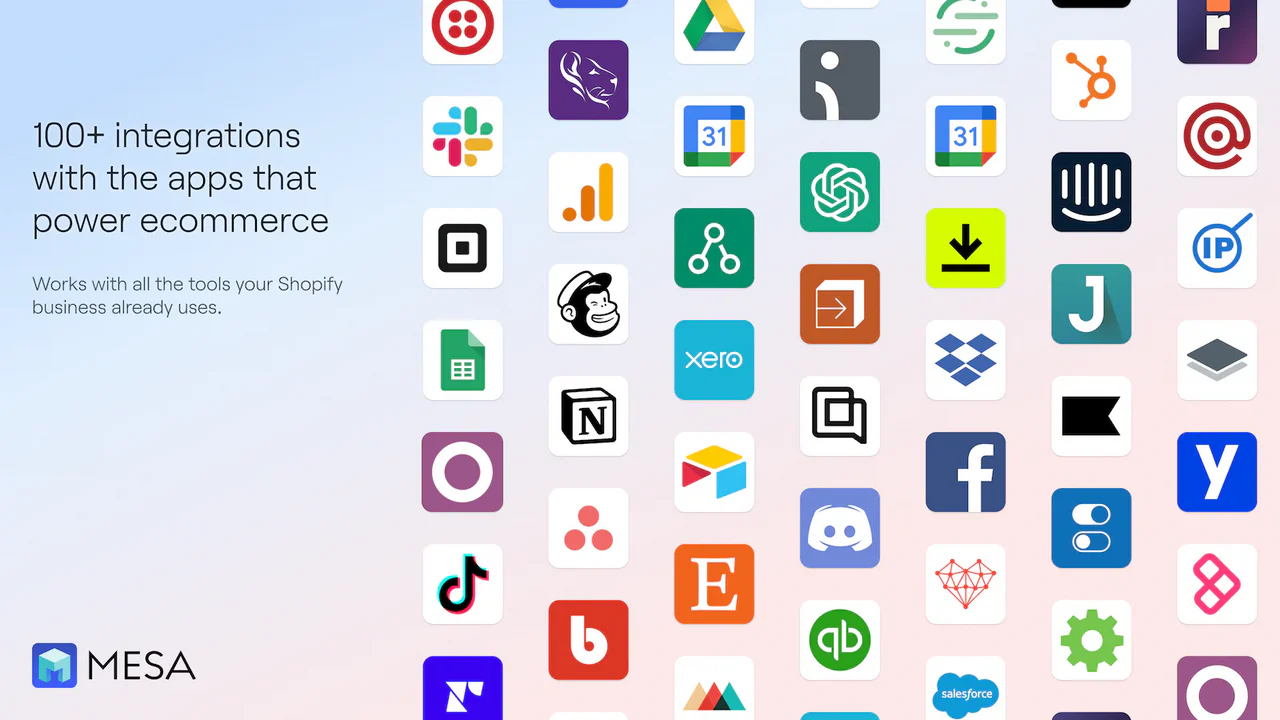 Más de 100 integraciones con las aplicaciones que potencian el comercio electrónico