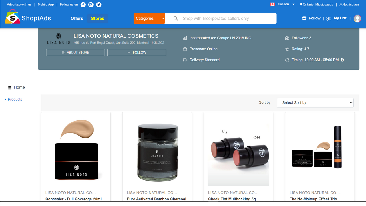 display product collection on multivendor to local consumer