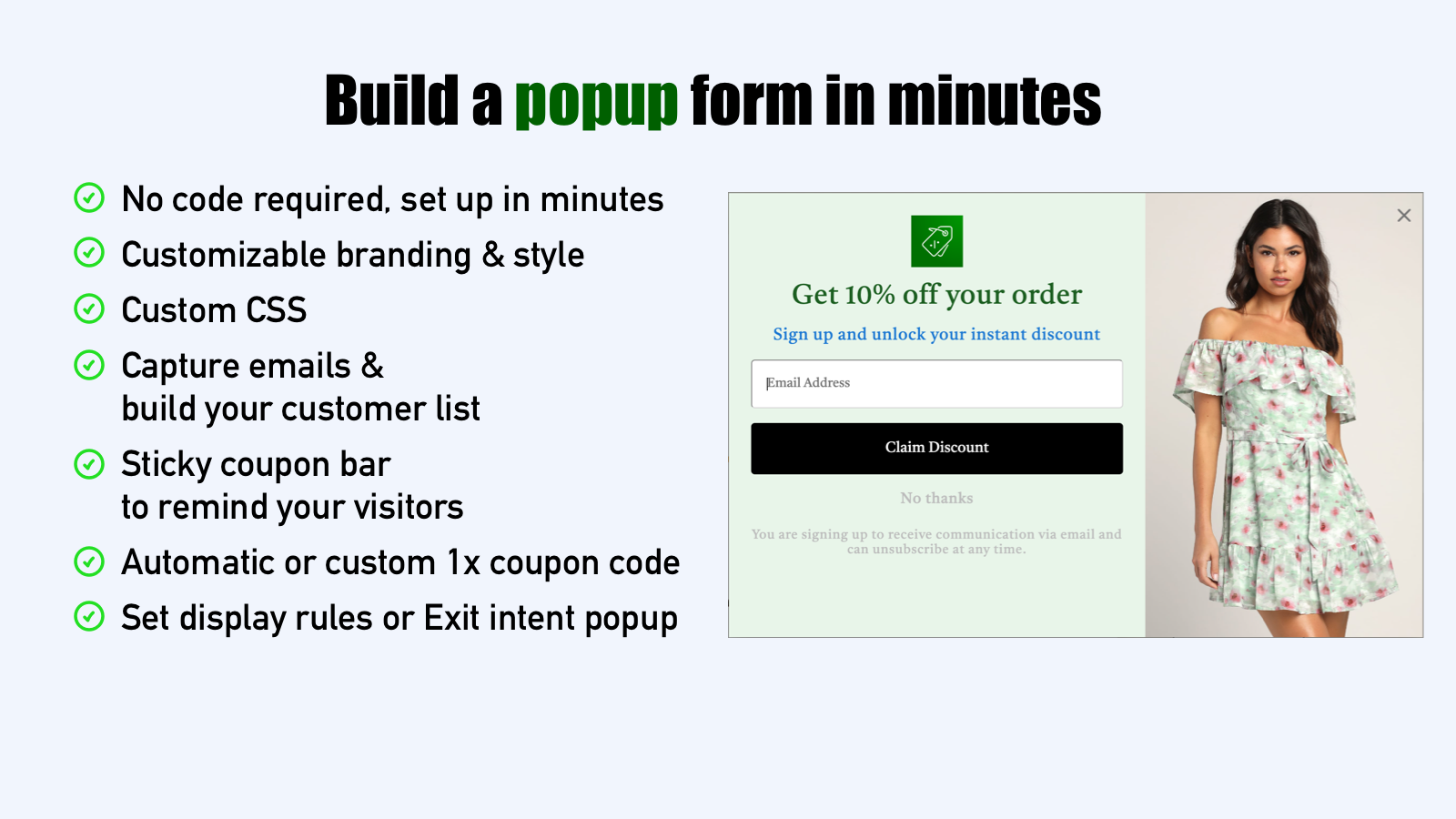 Construa um formulário de popup em minutos