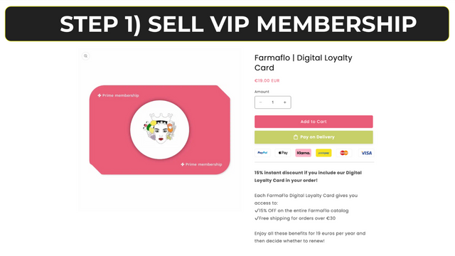 STEP 1) CREATE VIP MEMBERSHIP