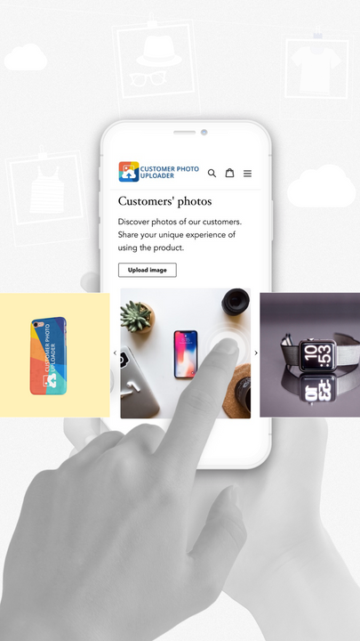 Shopify app Customer Photo Uploader Gebruikersgalerij