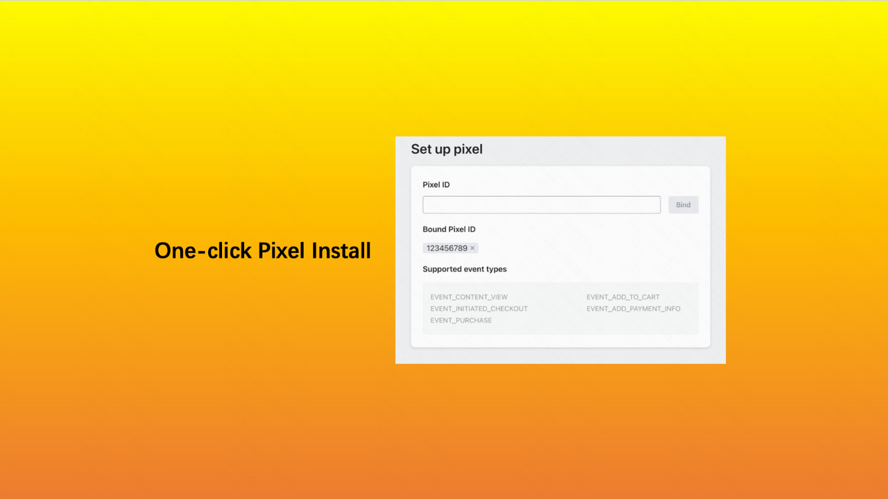 Pixel installeren met één klik