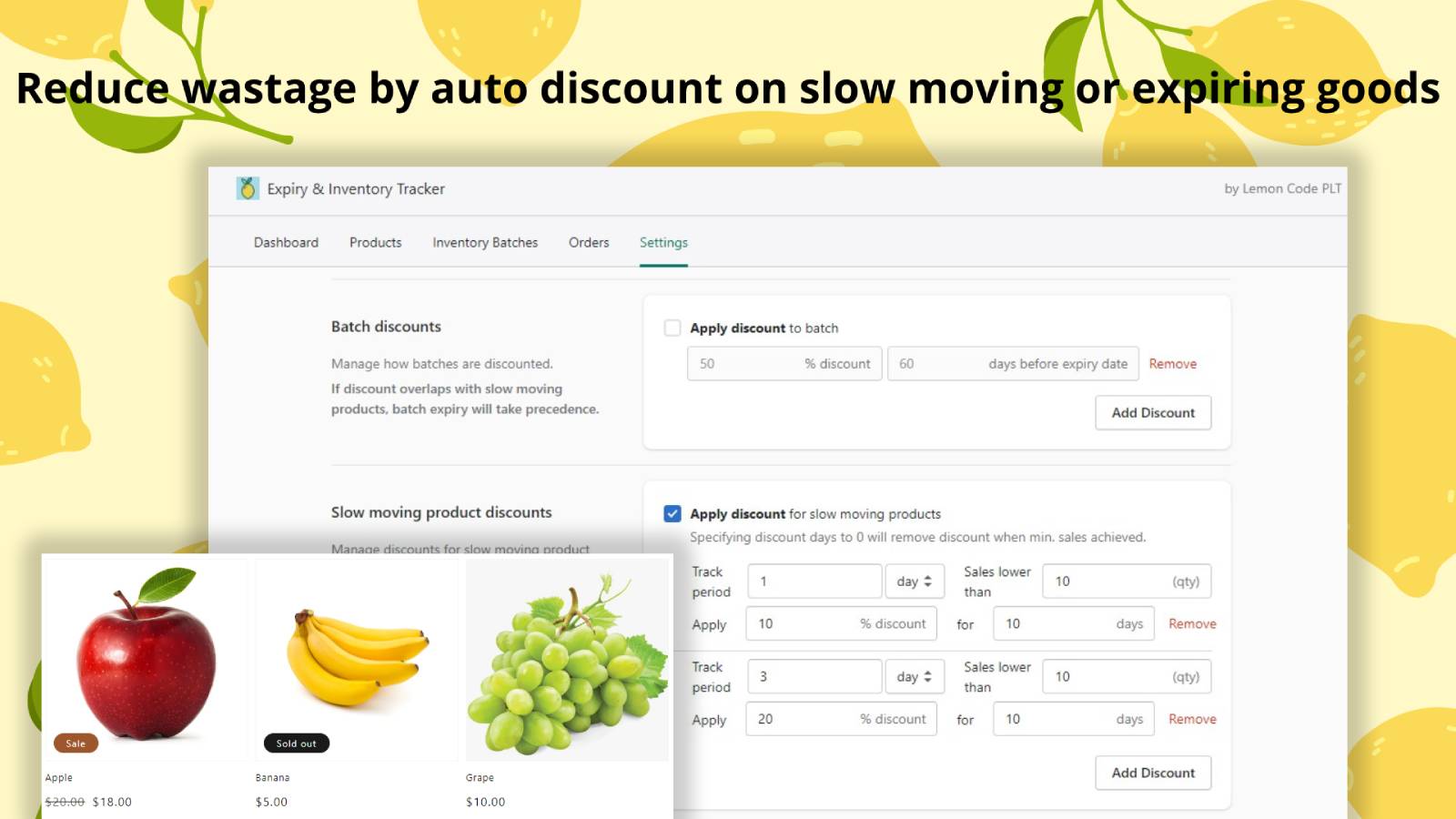 Discount Slow Moving Products