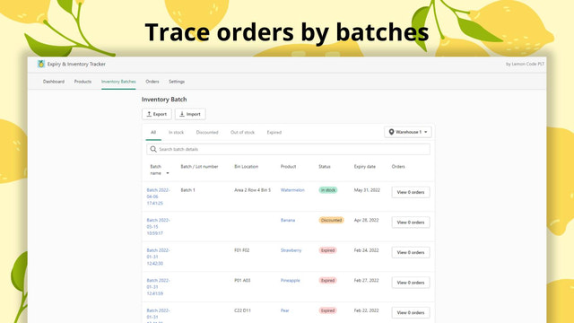 Traceer Bestellingen per Batches