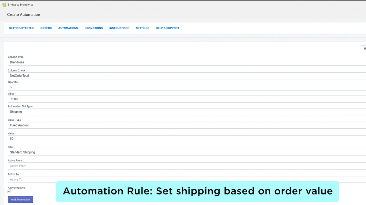 Import orders with shipping rates based on brandwise file