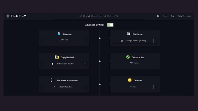 Advanced Settings in Flatly.