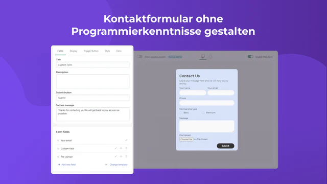 Kontaktformular ohne Programmierkenntnisse gestalten