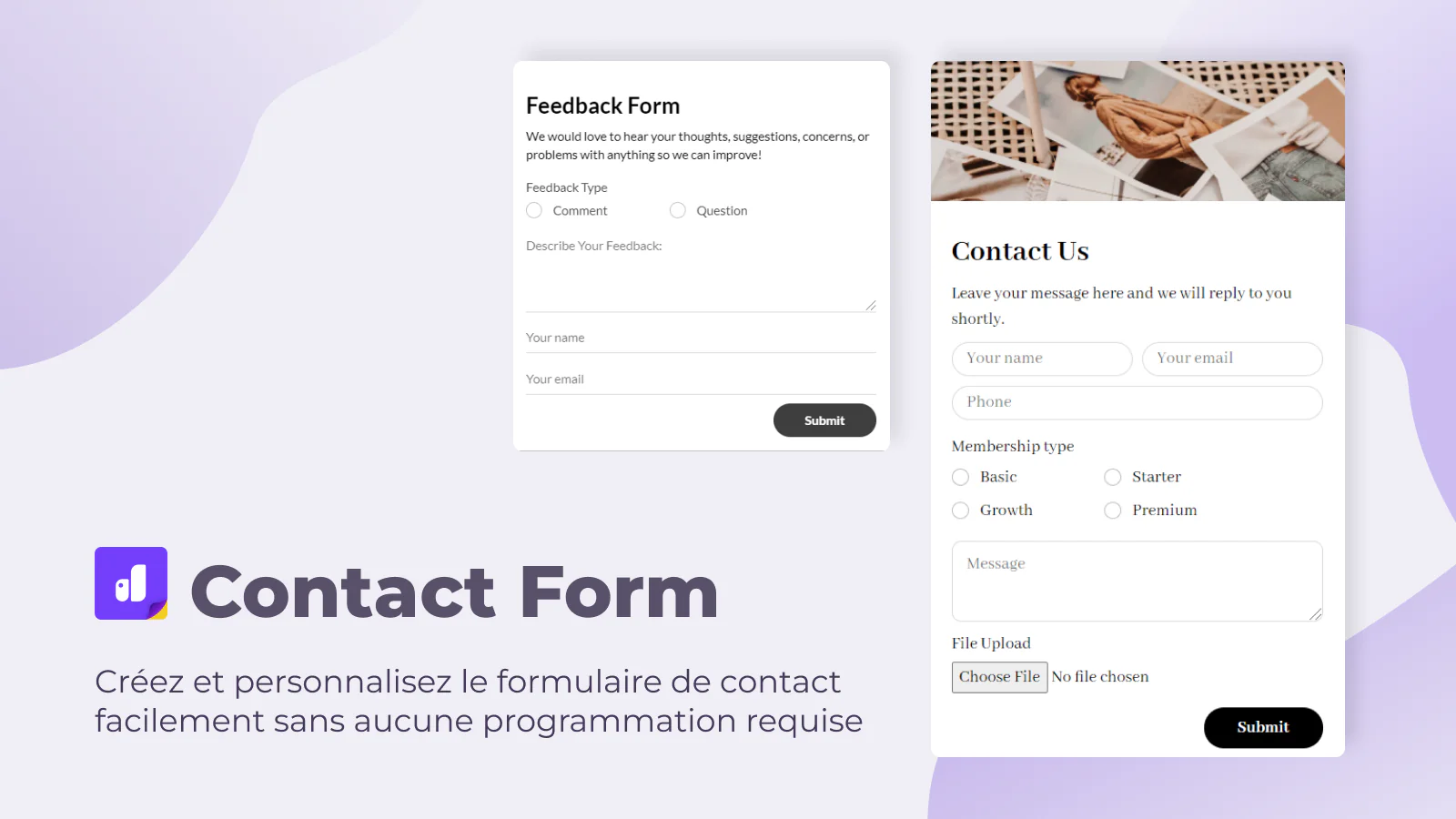 Créez et personnalisez le formulaire de contact facilement