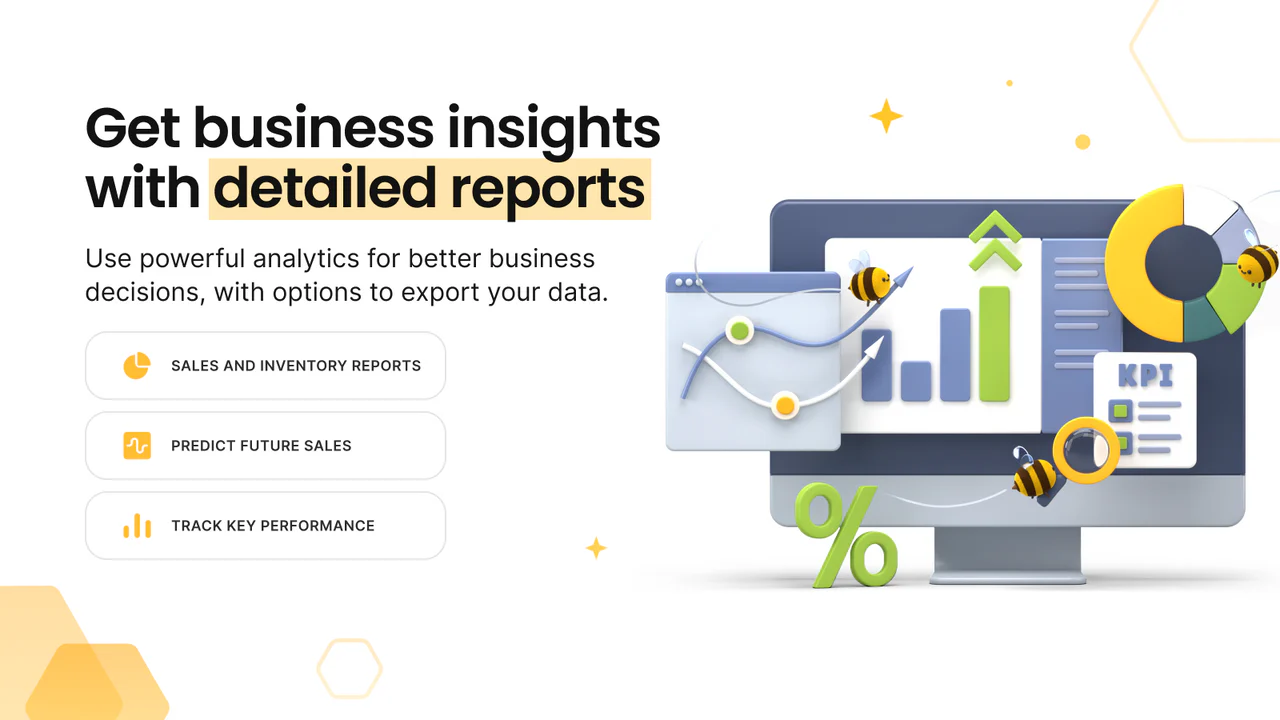 obtenha insights de negócios com relatórios detalhados