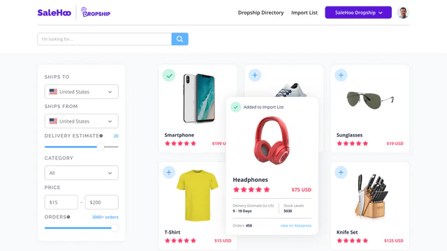 Usa SaleHoo Dropship para encontrar productos con altos márgenes para dropshipping