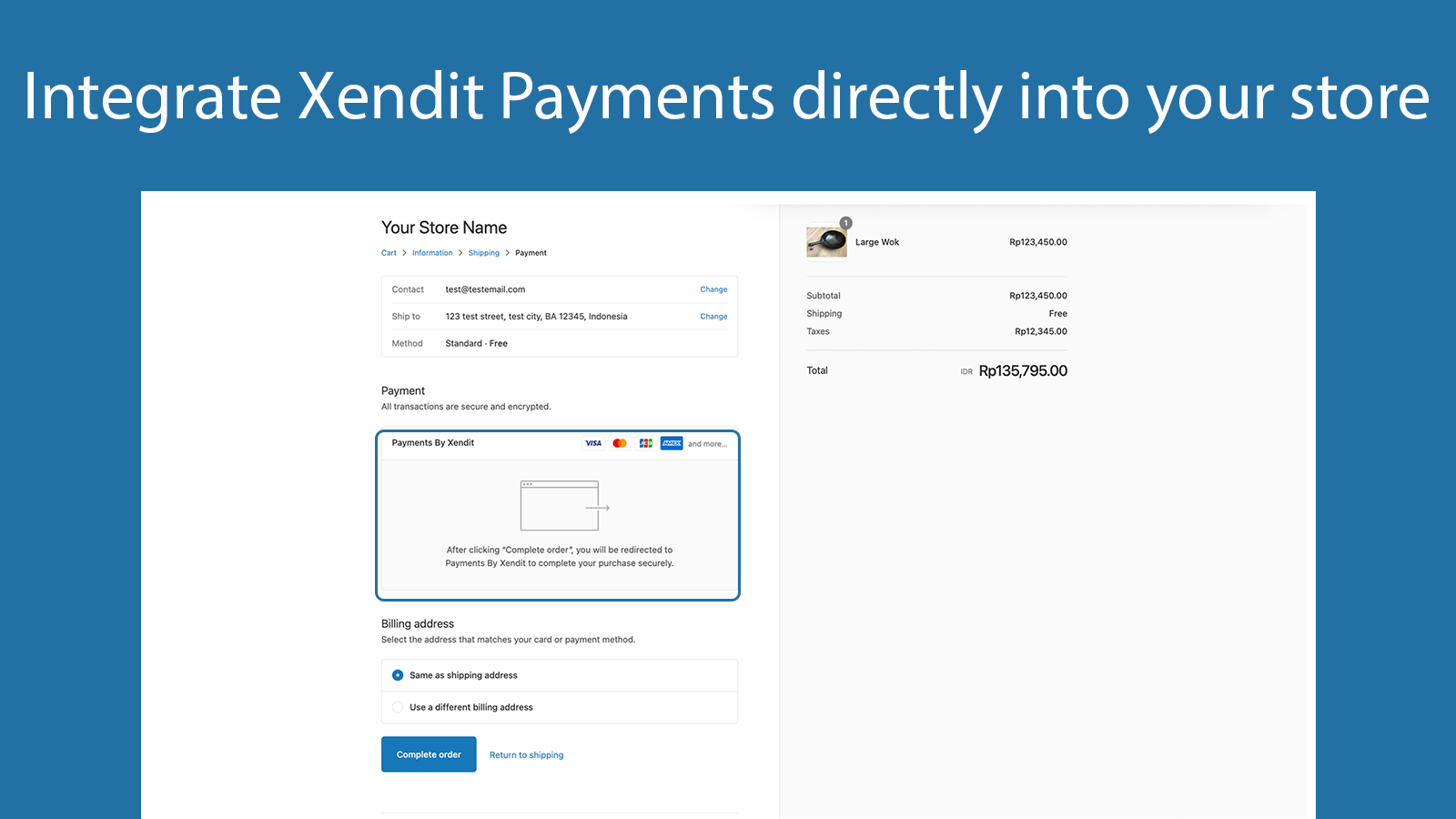 Intégrez Xendit à votre page de paiement