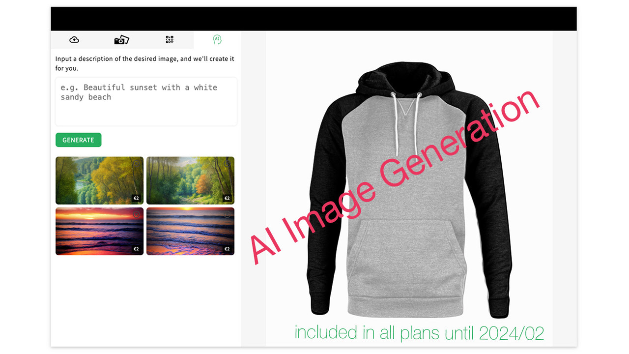 Génération d'images IA incluse dans tous les plans jusqu'en 2024/02