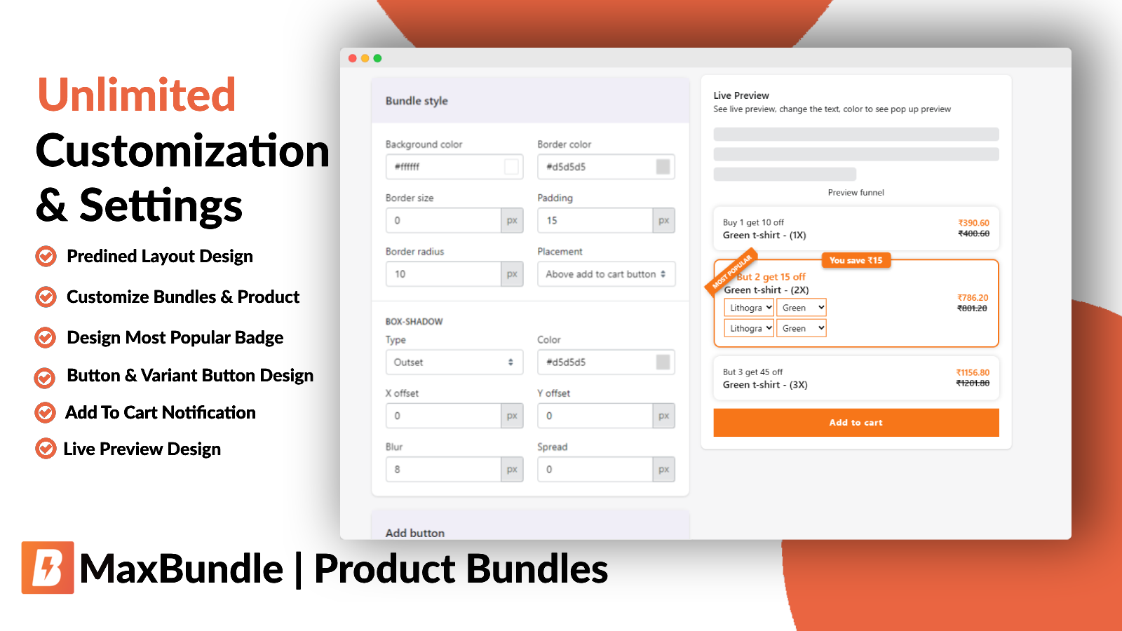 configuraciones de maxbundle