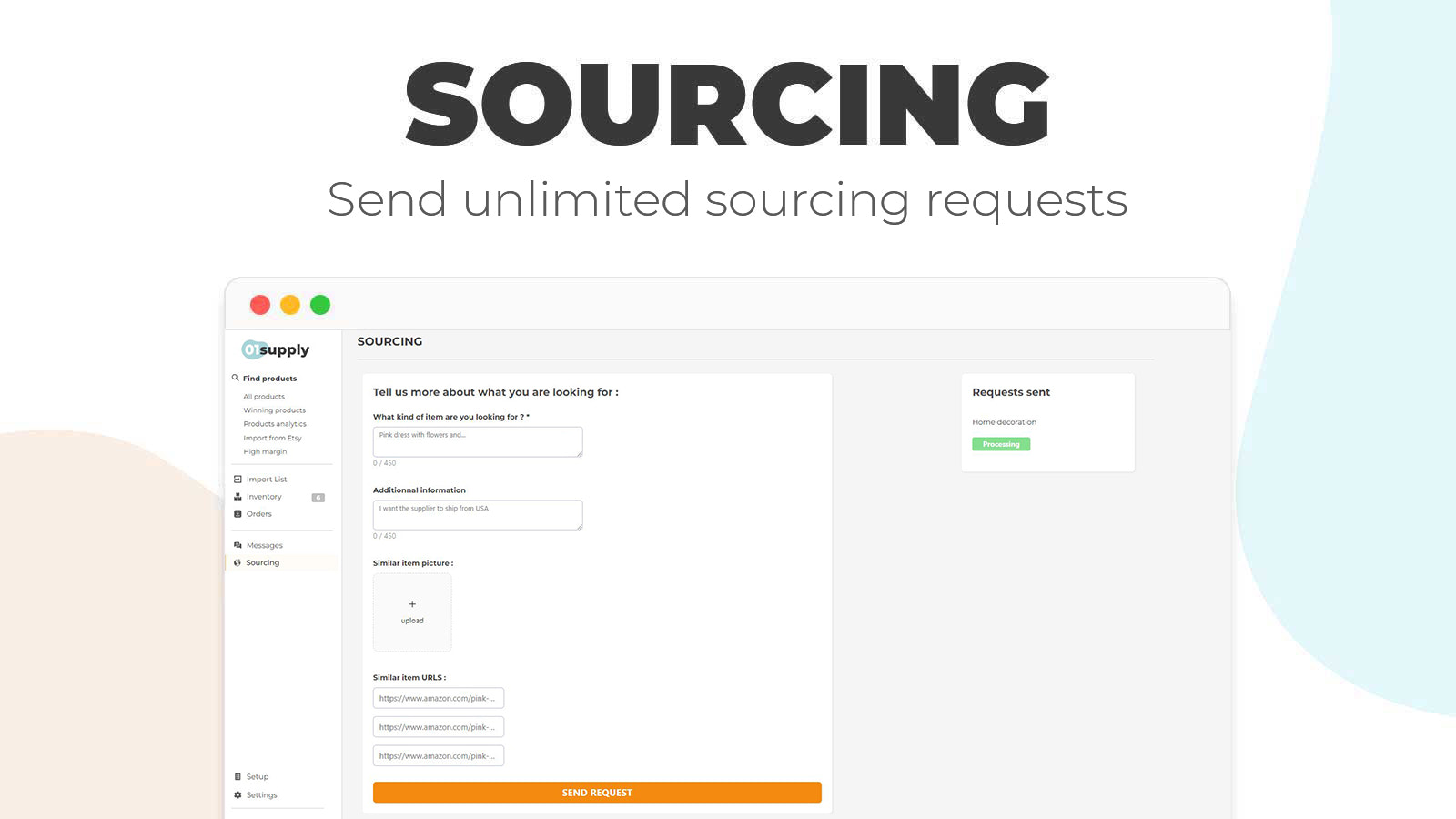 Ask for unlimited sourcing