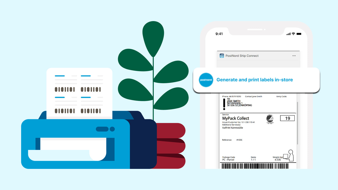 Imprimez des étiquettes avec PostNord Ship Connect pour Shopify