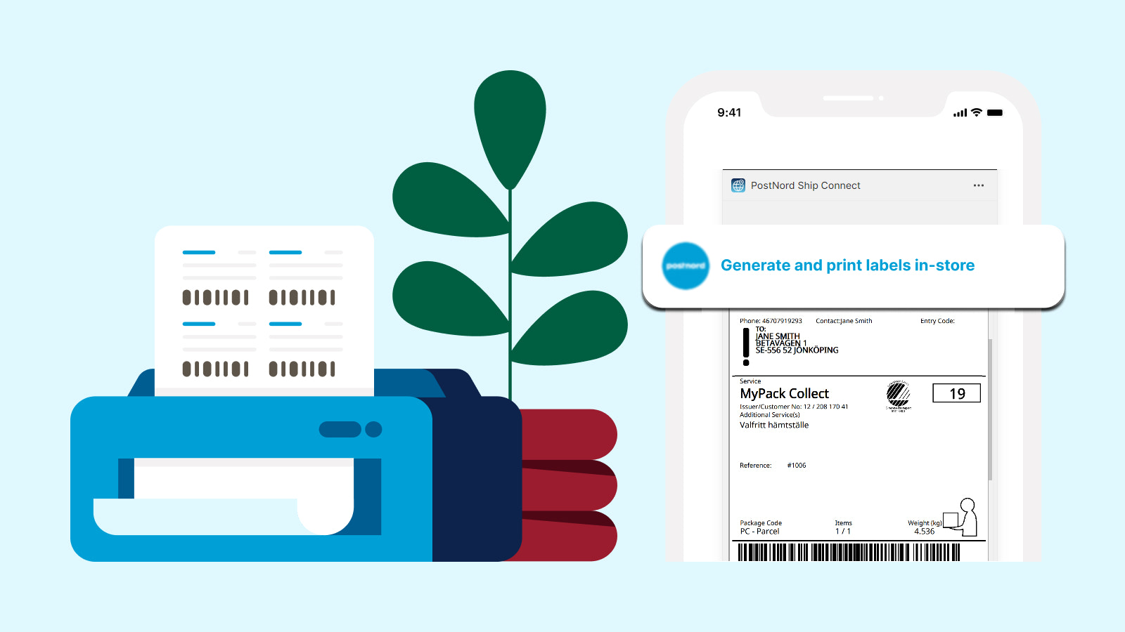 Print labels with PostNord Ship Connect for Shopify