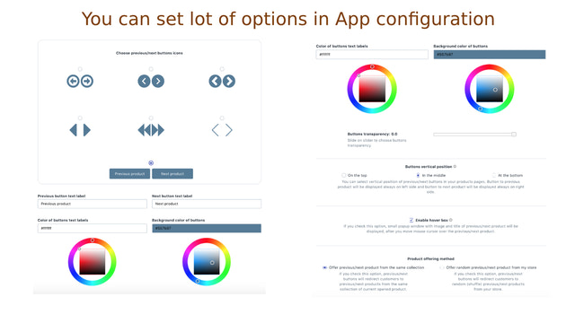 Puedes establecer muchas opciones en la configuración de la aplicación