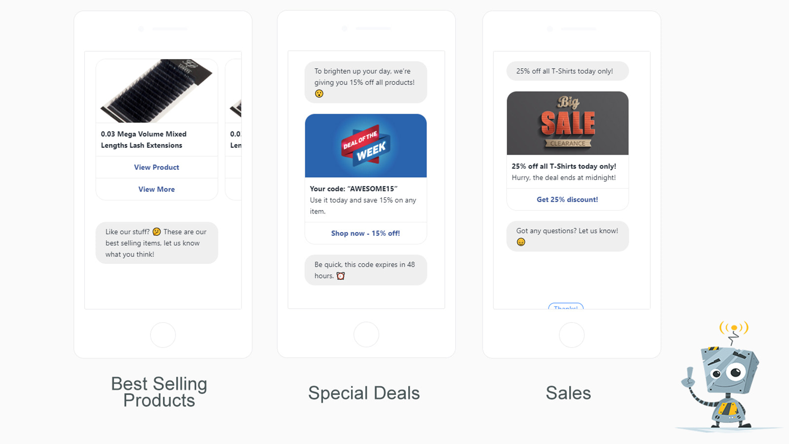 SMS + Painel de controles do Facebook Messenger para Shopify