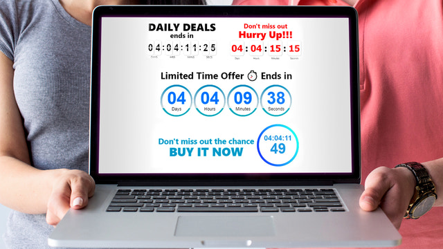 Diferentes designs do Countdown Timer Ultimate KILATECH