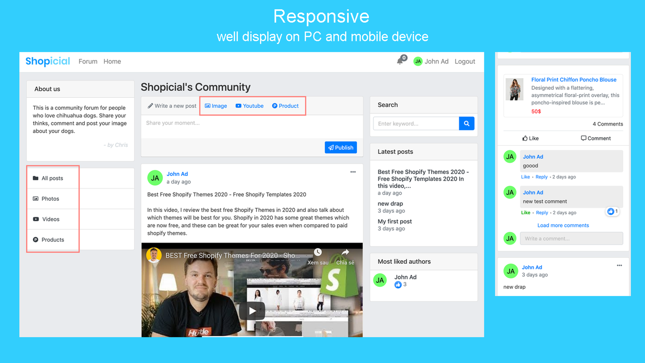 Responsive forum