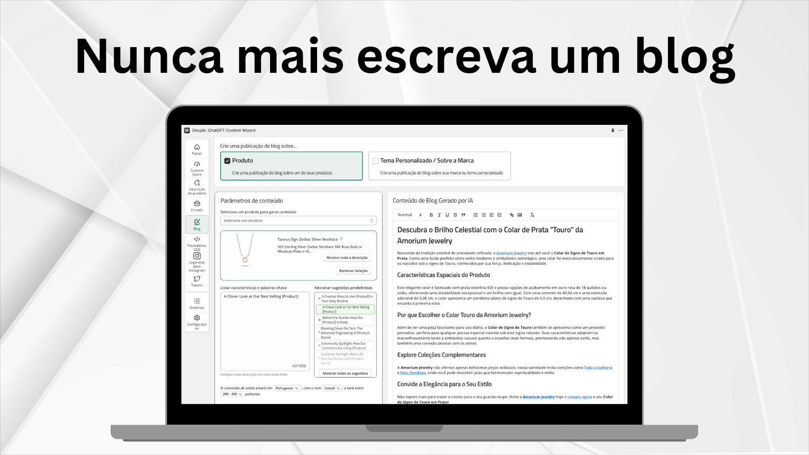 Nunca mais escreva um blog