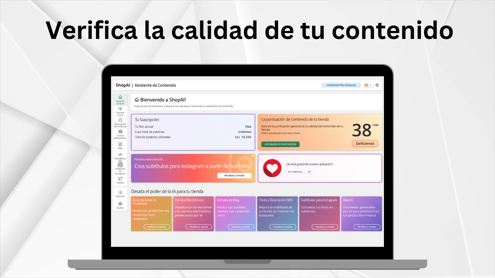 Verifica la calidad de tu contenido