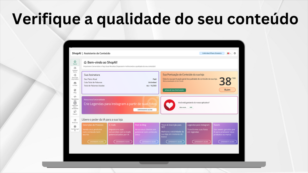 Verifique a qualidade do seu conteúdo