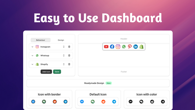 Solution en un clic et tableau de bord facile à utiliser