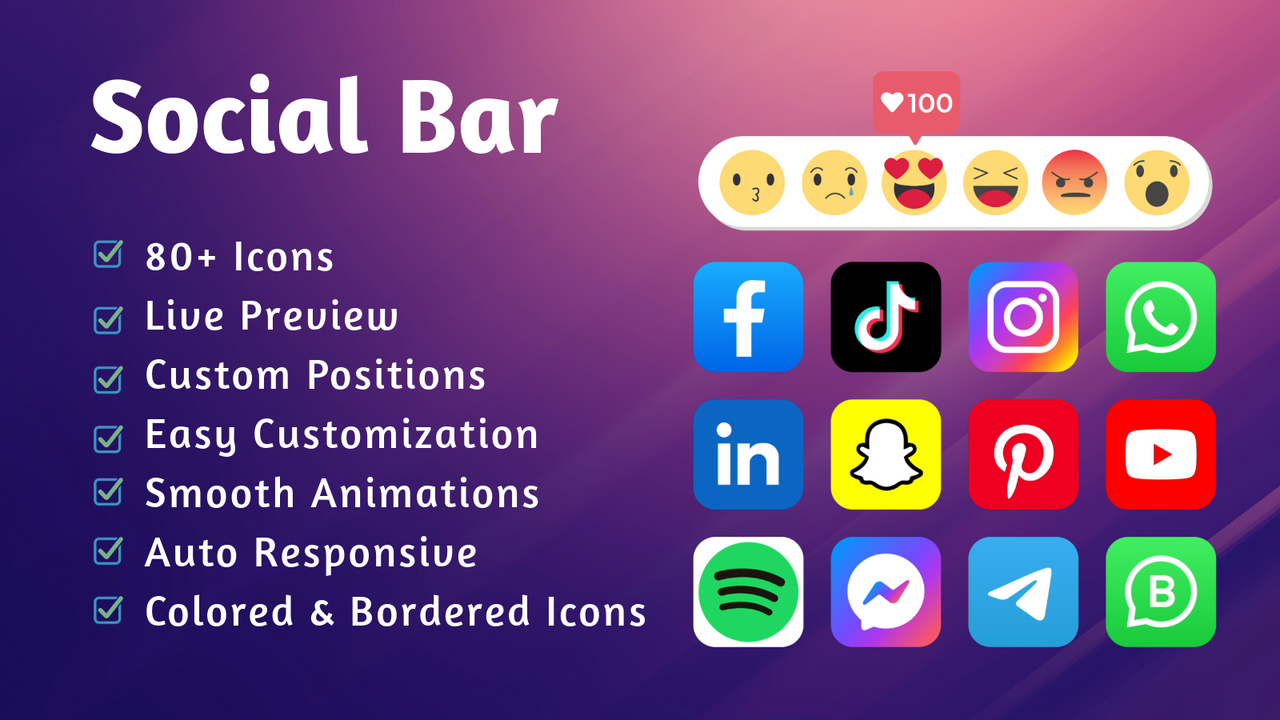 Add unlimited Social Media Icons to your store instantly