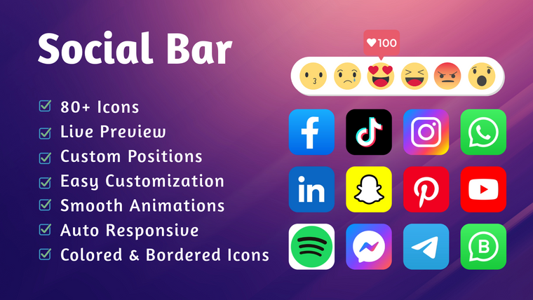 Helpy Social Media Icons Screenshot