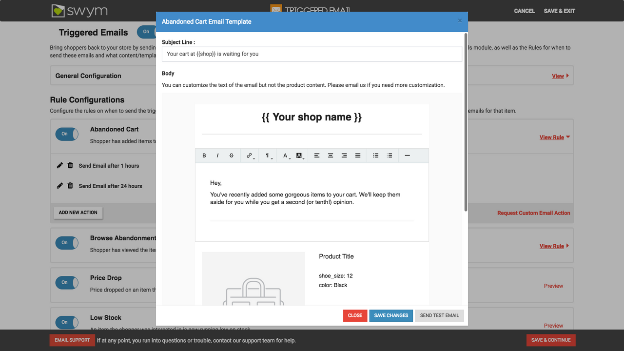 Configuración de correo electrónico