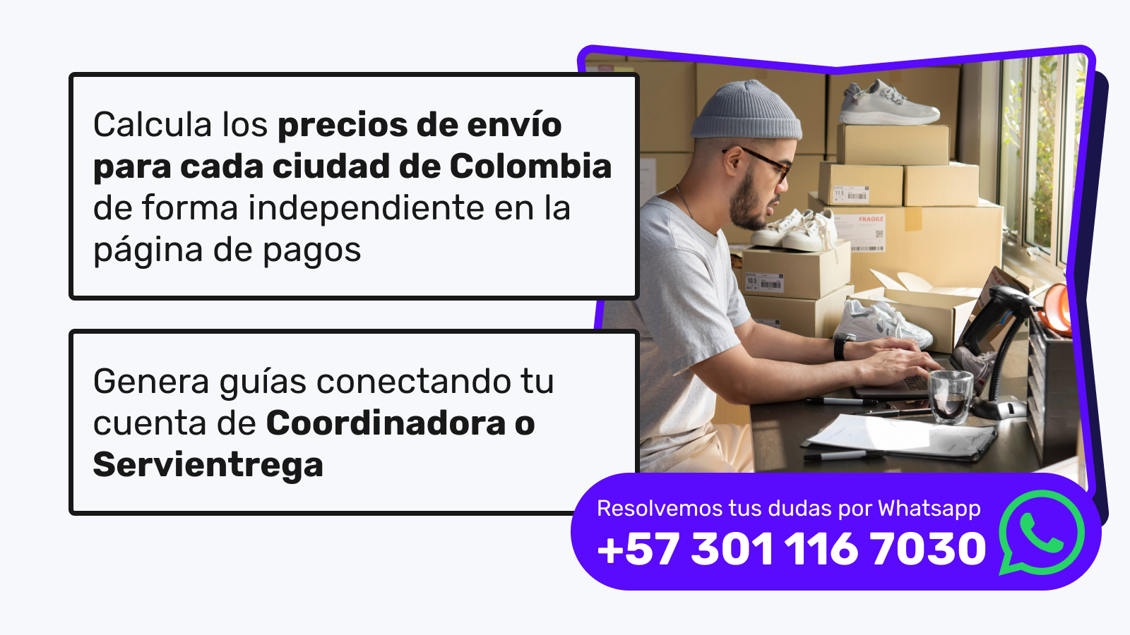 Calcula precios de evio y genera guias de envio