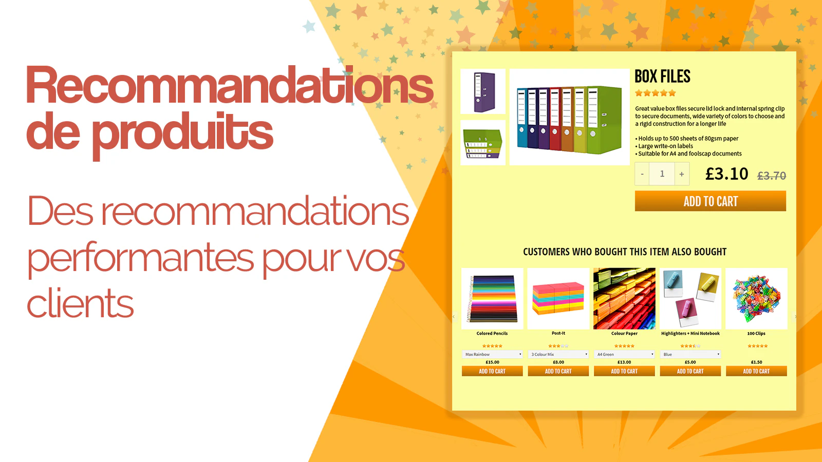 Les meilleures recommandations pour vos clients