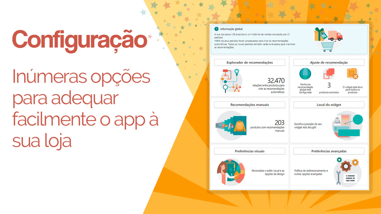 Toneladas de opções para que o app se ajuste facilmente