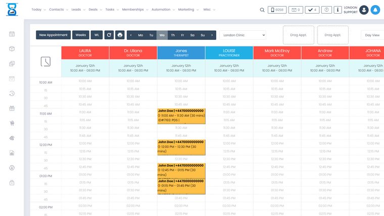 ClinicSoftware Marketing CRM Screenshot