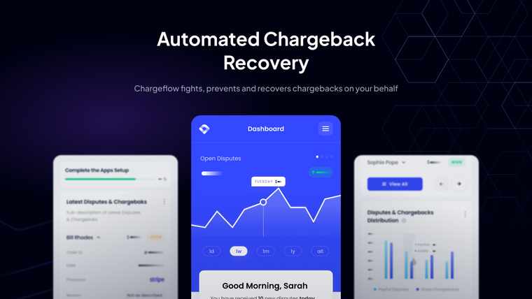 Chargeflow Dispute Chargebacks Screenshot