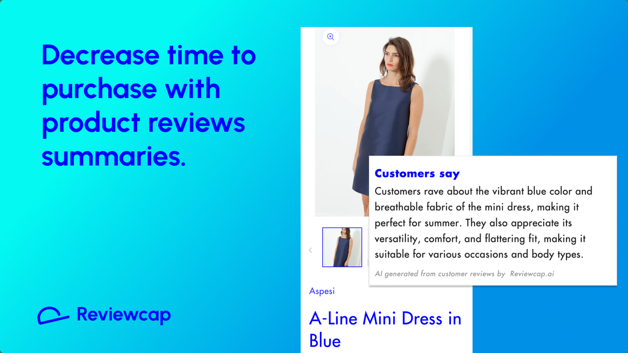 AI powered product reviews summaries.