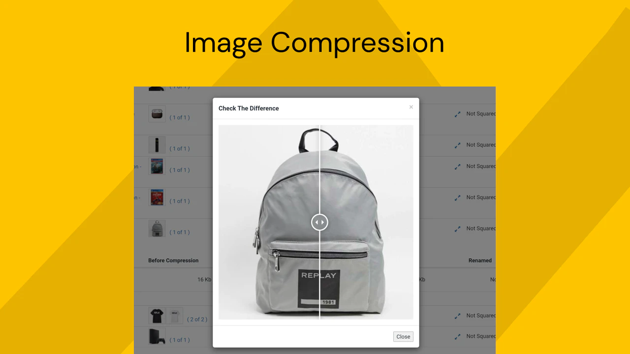 compression d'image en vrac