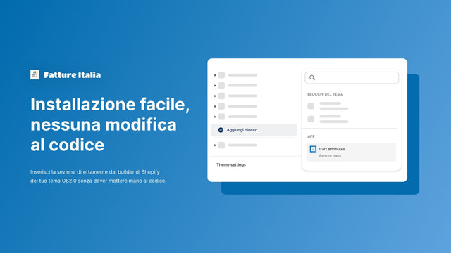 Installazione facile, nessuna modifica al codice