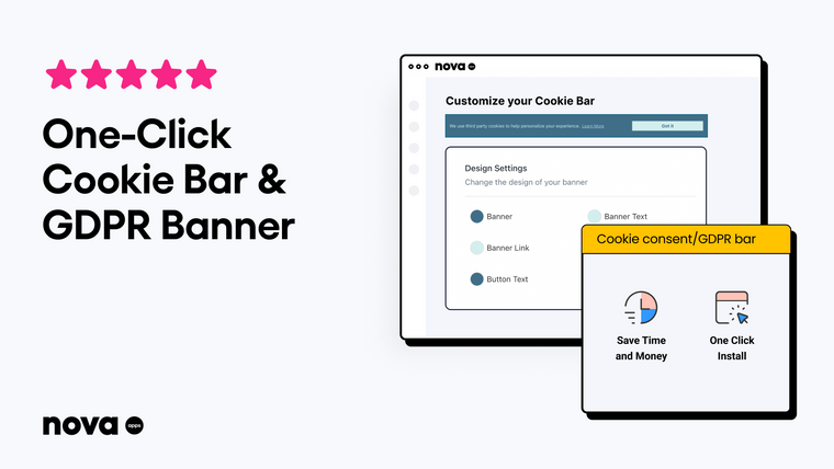 Nova: GDPR Cookie Consent Screenshot