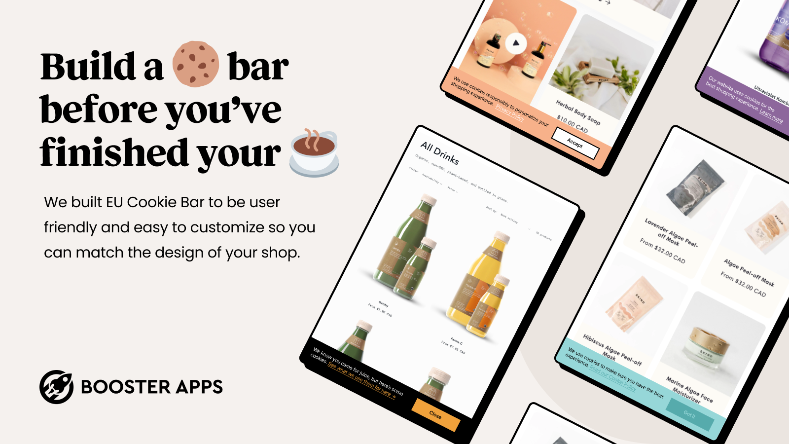 Booster Apps EU Cookie Bar