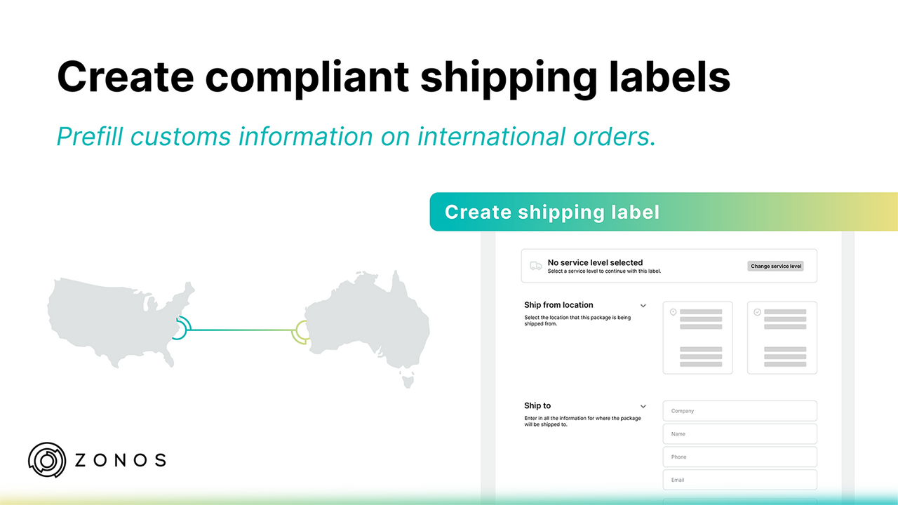 Create compliant shipping labels