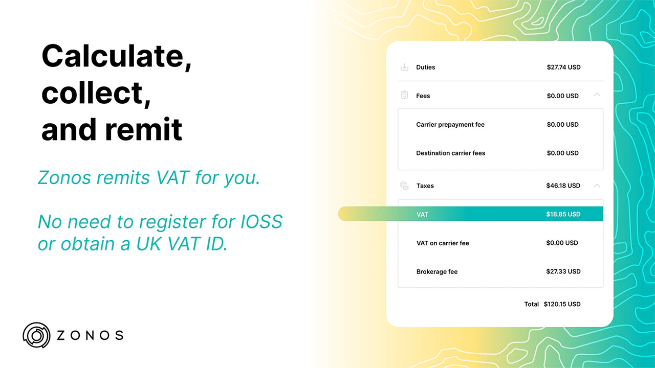 Beräkna, samla in, och överför Zonos överför VAT för dig.