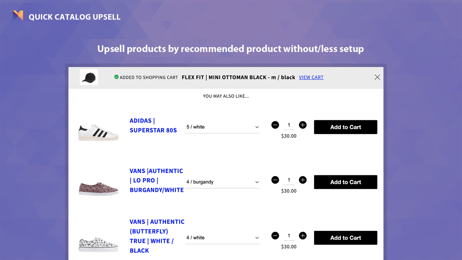 NML Quick Add to Cart Screenshot