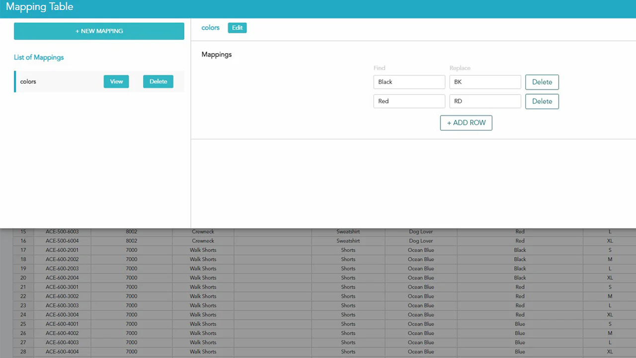 Regel engine mapping