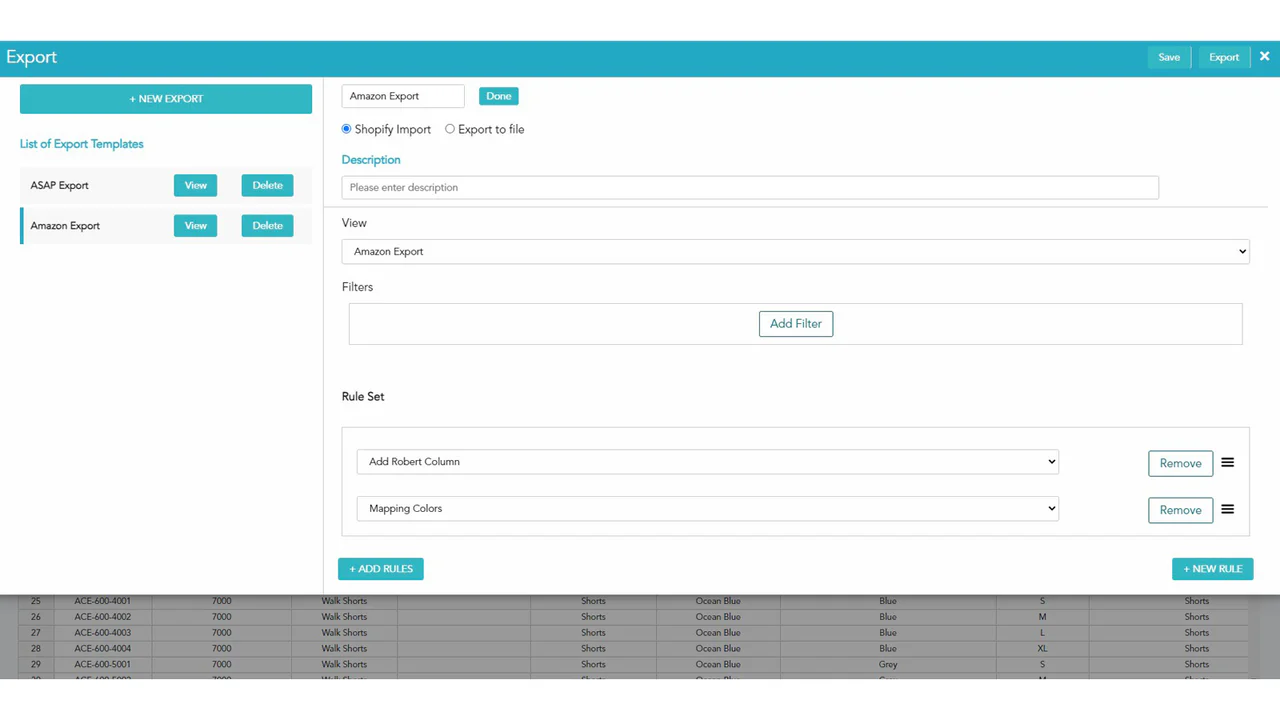 Eksporter data