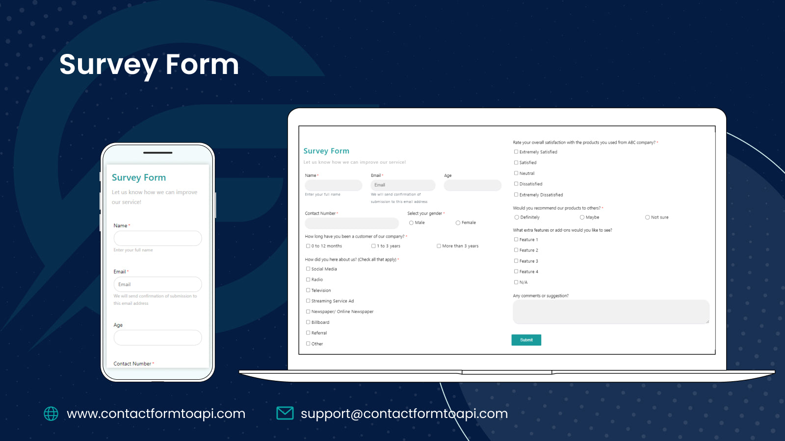 Contact Form with API Screenshot