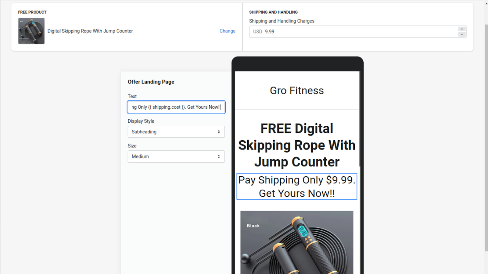 Free Plus Shipping Funnels Screenshot